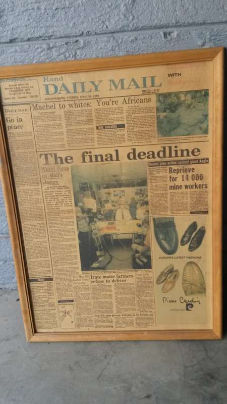 Rand Daily Mail final edition 30 April 1985