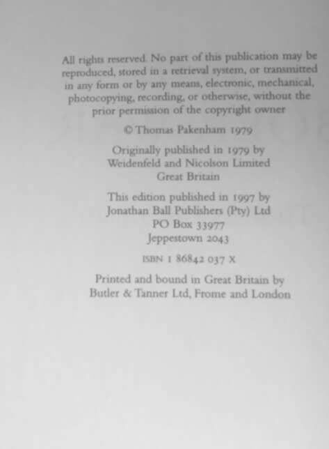 The Boer War Hard Cover First Edition 1997 Thomas Pakenham