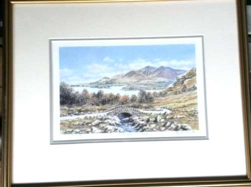 Ashness Bridge fine art print signed & numbered by artist Peter Worswick