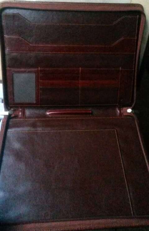 Genuine Leather Zip Around Executive Folio VINTAGE Bag FOLIO BAG VINTAGE
