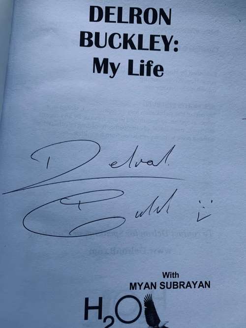 Delron Buckley My Life Signed Copy SOCCER SIGNED
