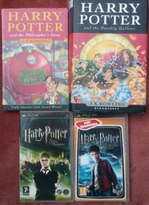 HARRY POTTER and and the Philosophers Stone AND Deathly Hallows AND two games