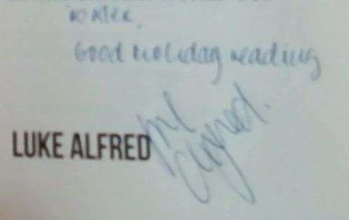 The Art of Losing Luke Alfred Signed Copy