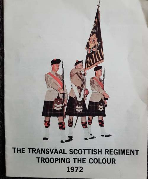The Transvaal Scottish Regiment Trooping The Colour 1972  Original 6 page Booklet