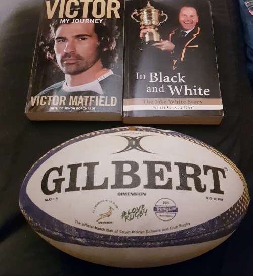 Victor Matfield and Jake White Signed Two Books Rugby