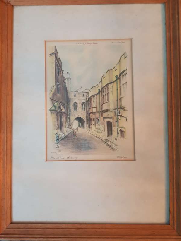 THE NORMAN GATE  WINDSOR  Signed Litho