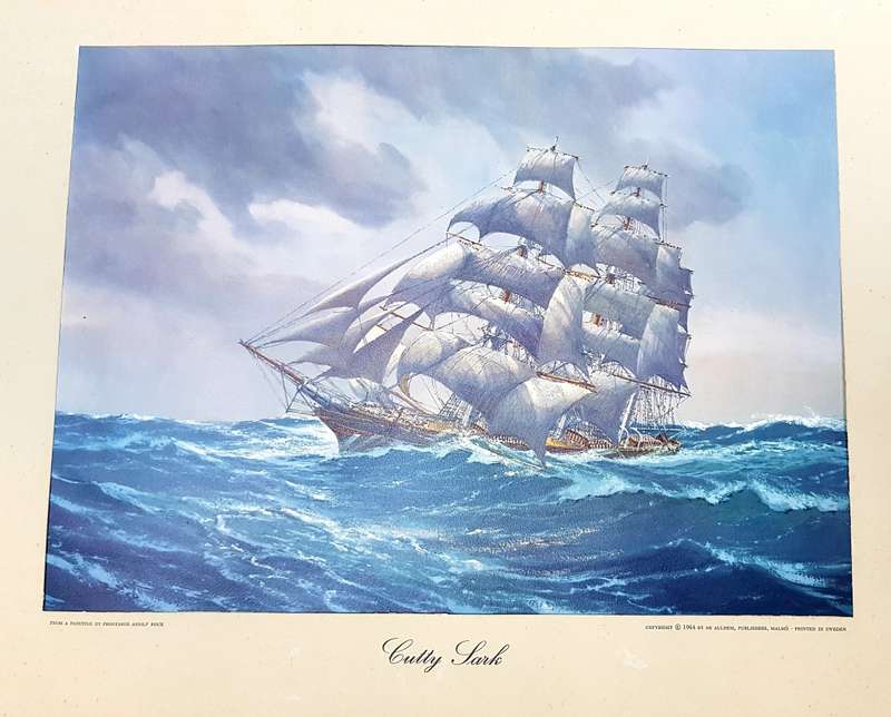 CUTTY SARK lithograph ADOLF BOCK