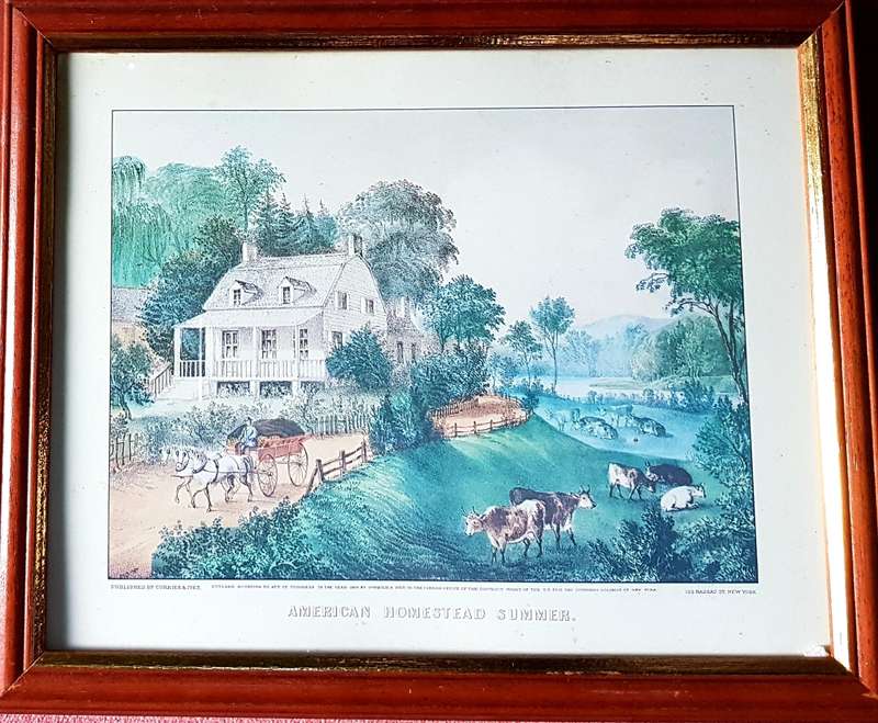 Arthur A. Kaplan Lithograph of Currier & Ives American Homestead Summer