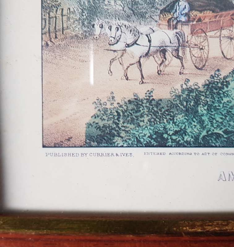 Arthur A. Kaplan Lithograph of Currier & Ives American Homestead Summer