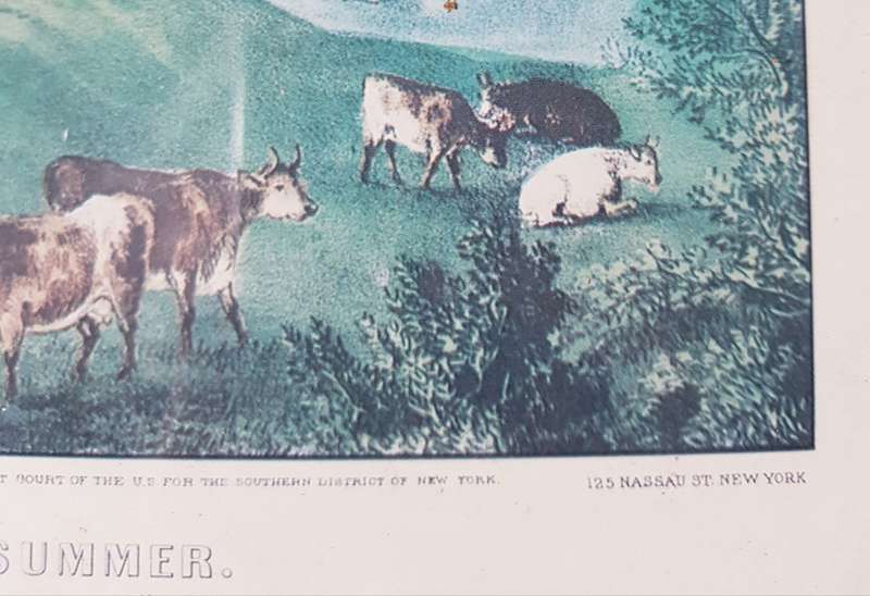 Arthur A. Kaplan Lithograph of Currier & Ives American Homestead Summer