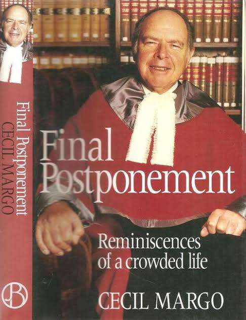 Final Postponement Reminiscences of a Crowded Life  Cecil Margo