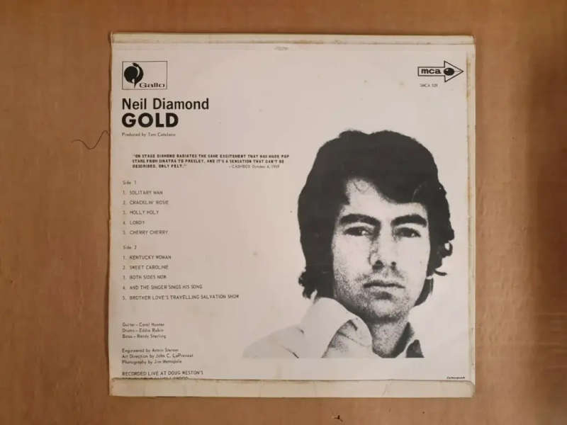 NEIL DIAMOND  Cracklin' Rosie Solitary Man VINYL