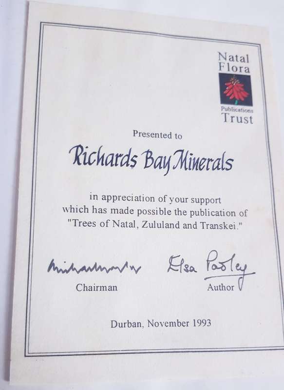 The Complete Field Guide to Trees of Natal Zululand & Transkei signed