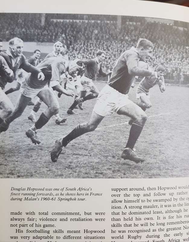 Great Rugby Players  Signed by Springbok Douglas Hopwood (1934-2002)