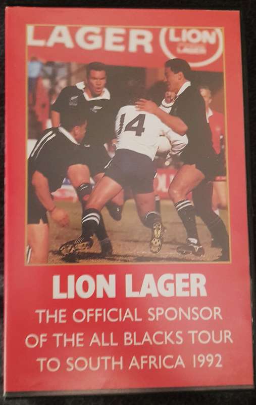 Lion Lager The Official sponsor of the  All Blacks to South Africa 1992 VHS TAPE SPRINGBOKS