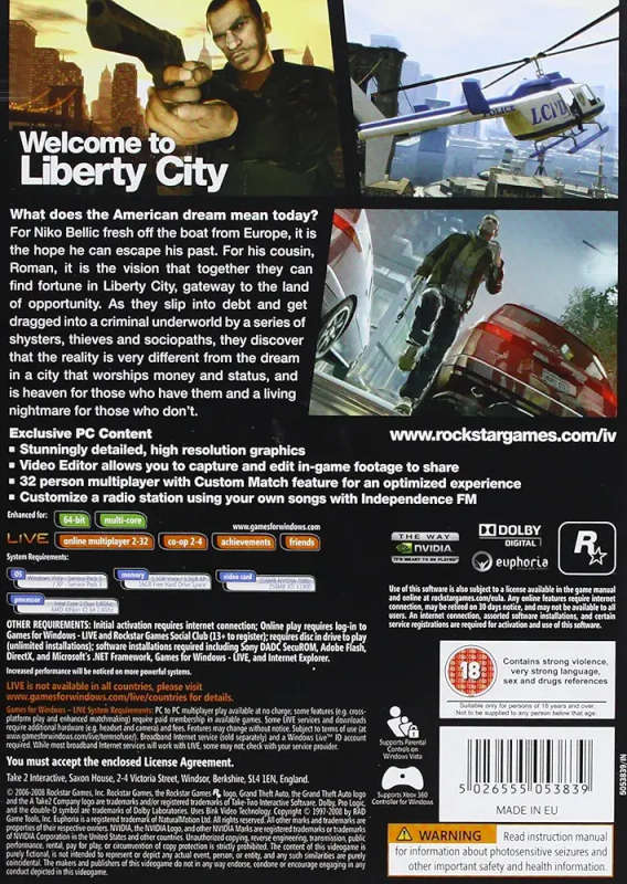 Grand Theft Auto IV PC CD