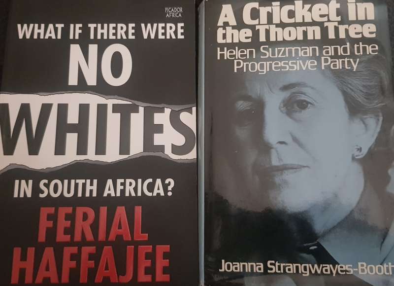 No whites in South Africa AND A Cricket in the Thorn Tree Helen Suzman
