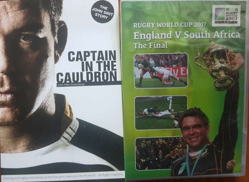 Captain in the Cauldron Signed by John Smith & Mike Greenaway AND Rugby World Cup Final 2007