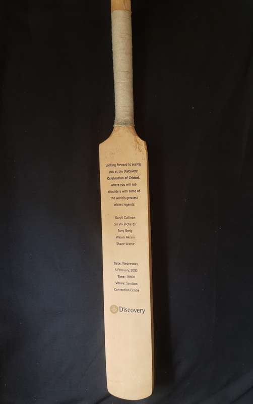 CRICKET SIGNED SHANE WARNE TONY GREIG CRICKET BAT