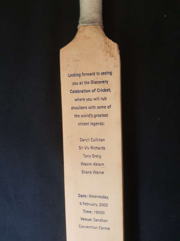CRICKET SIGNED SHANE WARNE TONY GREIG CRICKET BAT