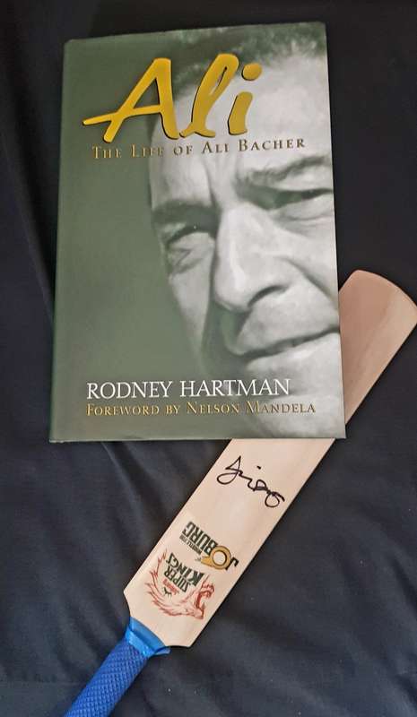 Cricket Signed Bat Ali The Life of Ali Bacher