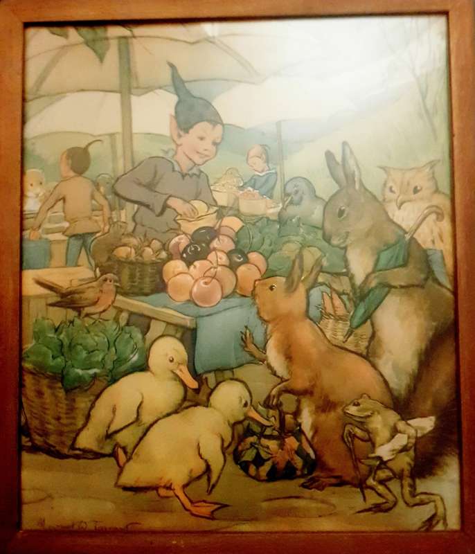 Litho Print Margaret W Tarrant Signed Rare Original Vintage Litho Print
