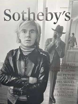 Andy Warhol Sothebys Magazine November 2013, Featuring Andy Warhol