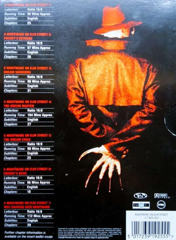 DVD Nightmare On Elm Street 7 Discs DVD
