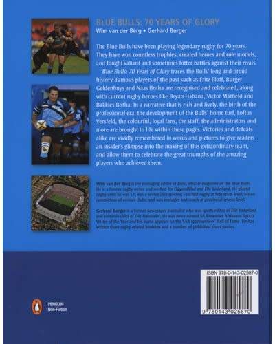 RUGBY BLUE BULLS 70 YEARS RUGBY