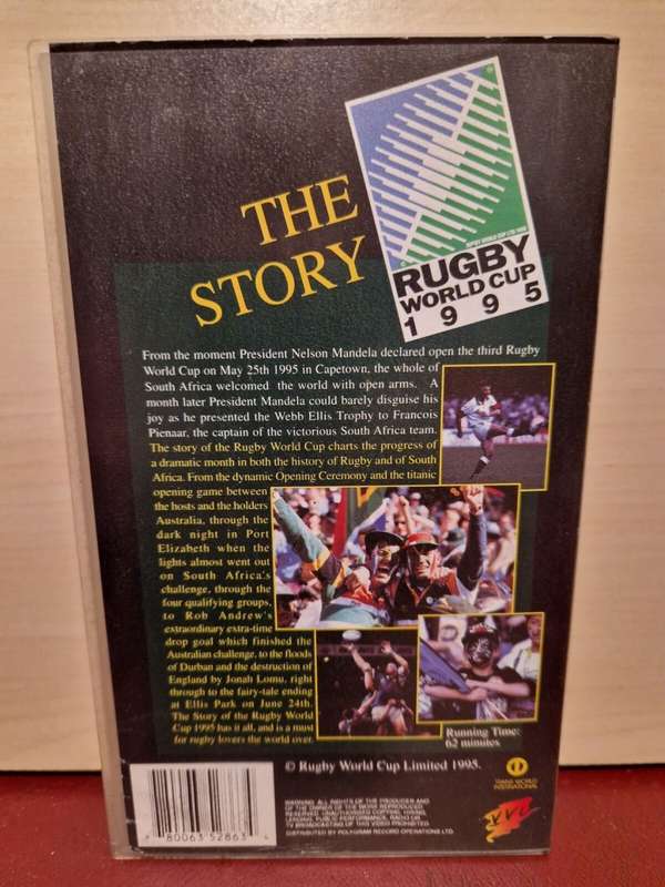 The Story of the Rugby World Cup 1995 PAL VHS Video Tape