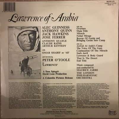 Lawrence of Arabia Vg Vinyl