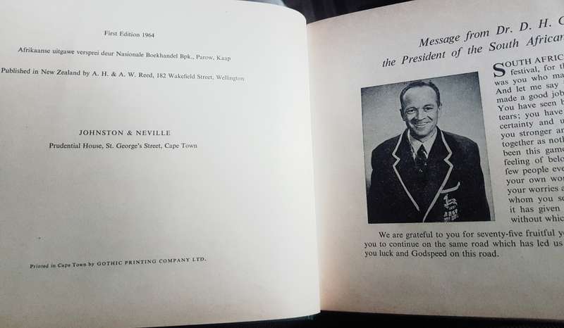 SPRINGBOKS RUGBY IN SOUTH AFRICA 1964 RUGBY SPRINGBOKS