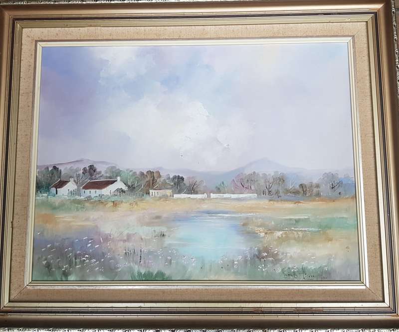 Barb Ploner   Barbara Ploner (South Africa 1946-)  Farmstead in spring