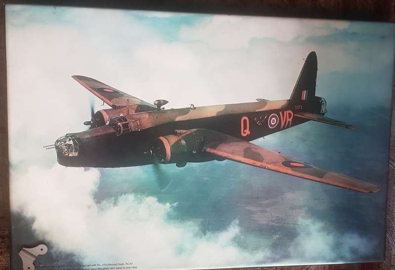 WW2 WW11 British Vickers Wellington medium bomber (Colour Litho Print) on Canvas WORLD WAR TWO