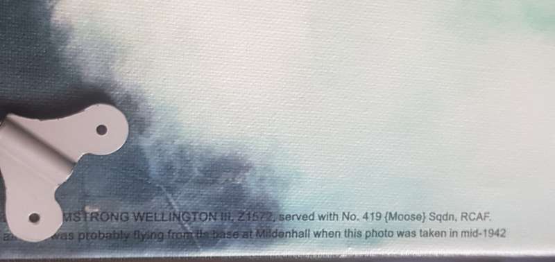 WW2 WW11 British Vickers Wellington medium bomber (Colour Litho Print) on Canvas WORLD WAR TWO
