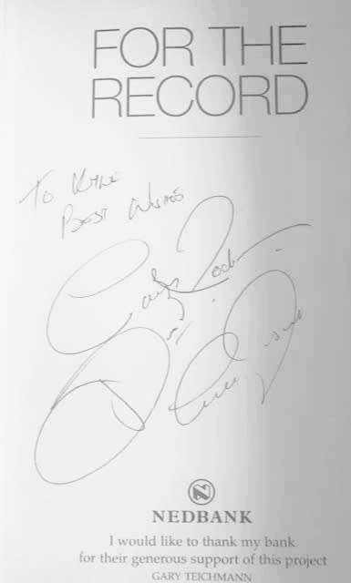 Springboks Wynand Claasen and Gary Teichmann Signed Rugby Ball