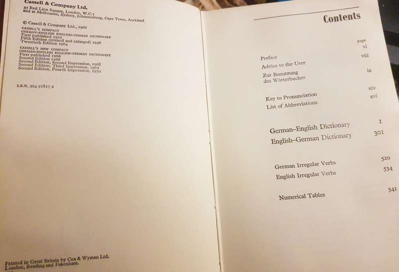 Cassels German / English  English/ German  Dictionary