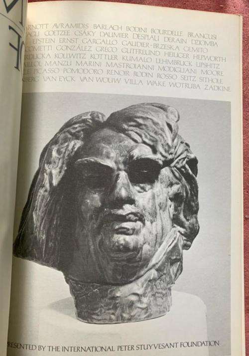 Image of Man the human head in modern sculpture.