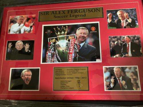 Alex Ferguson memorabilia frame