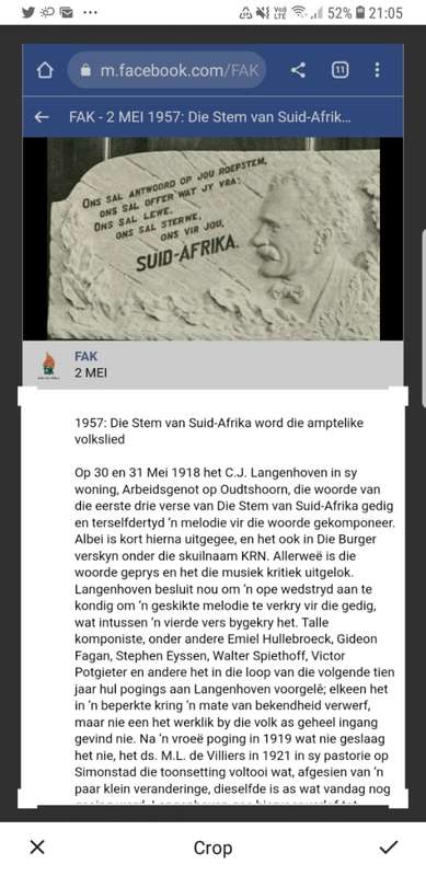 Die Stem van Suid Afrika Signed & enscribed by  Walter Spiethoff