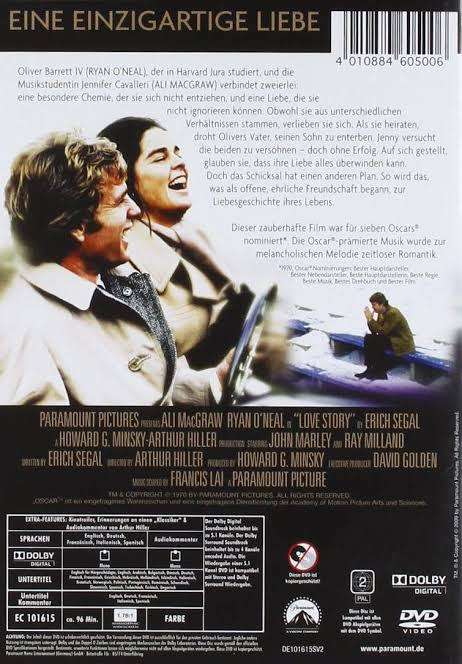LOVE STORY by Erich Segal DVD