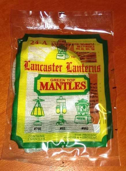 Two Peerless Mantles for 250-350 cp Coleman and other kerosene paraffin lanterns