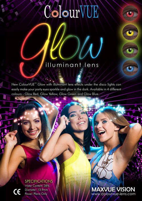 UV GLOW CONTACT LENSES
