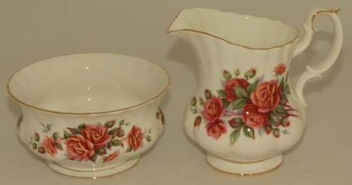 Royal Albert Centennial Rose milk & sugar set