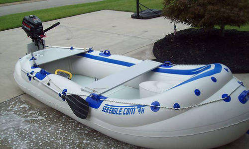 SEA EAGLE INFLATABLE BOAT WITH NISSAN 3.5HP ENGINE