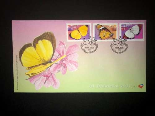 South Africa FDC 7.16 and 7.17 7th Definitive Series Butterflies