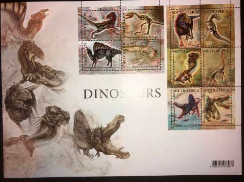 South Africa 2009 Dinosaurs 3-D Sheetlet of 10 *Discounted*