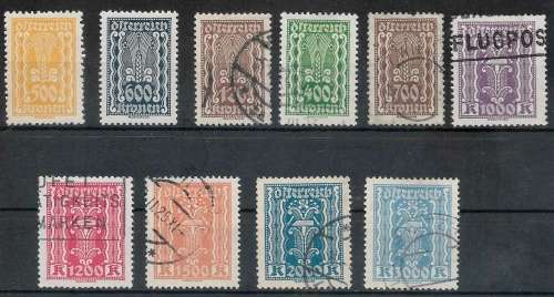 Austria 1922 MM & U part set