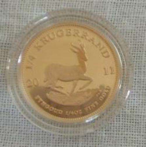2011 Krugerrand & Sovereign Proof Gold Coin Set - Wooden Display Case. Limited issue still sealed