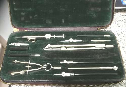 RARE - Vintage BOFA INSTRUMENT Technical Drawing Instrument Compass Set P106  - @@ R1 NO RESERVE